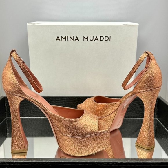 AMINA MUADDI BIANCA PLATFORM SHOES - Picture 6 of 11